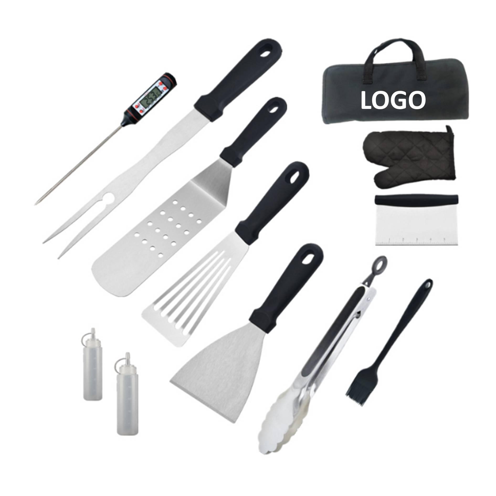 Stainless Steel BBQ Tools Set 12pc 2