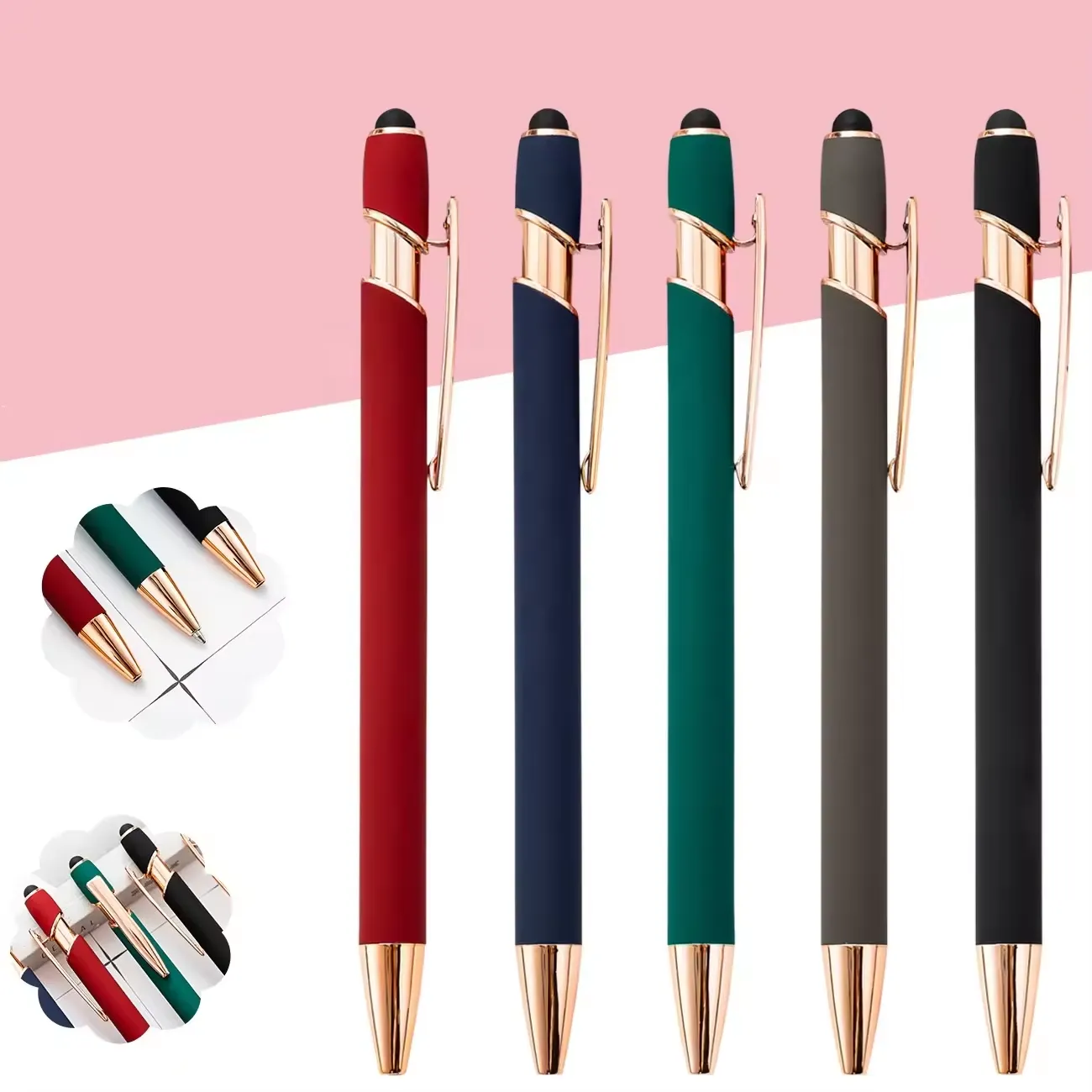 Aluminum Pen w/ Stylus 8