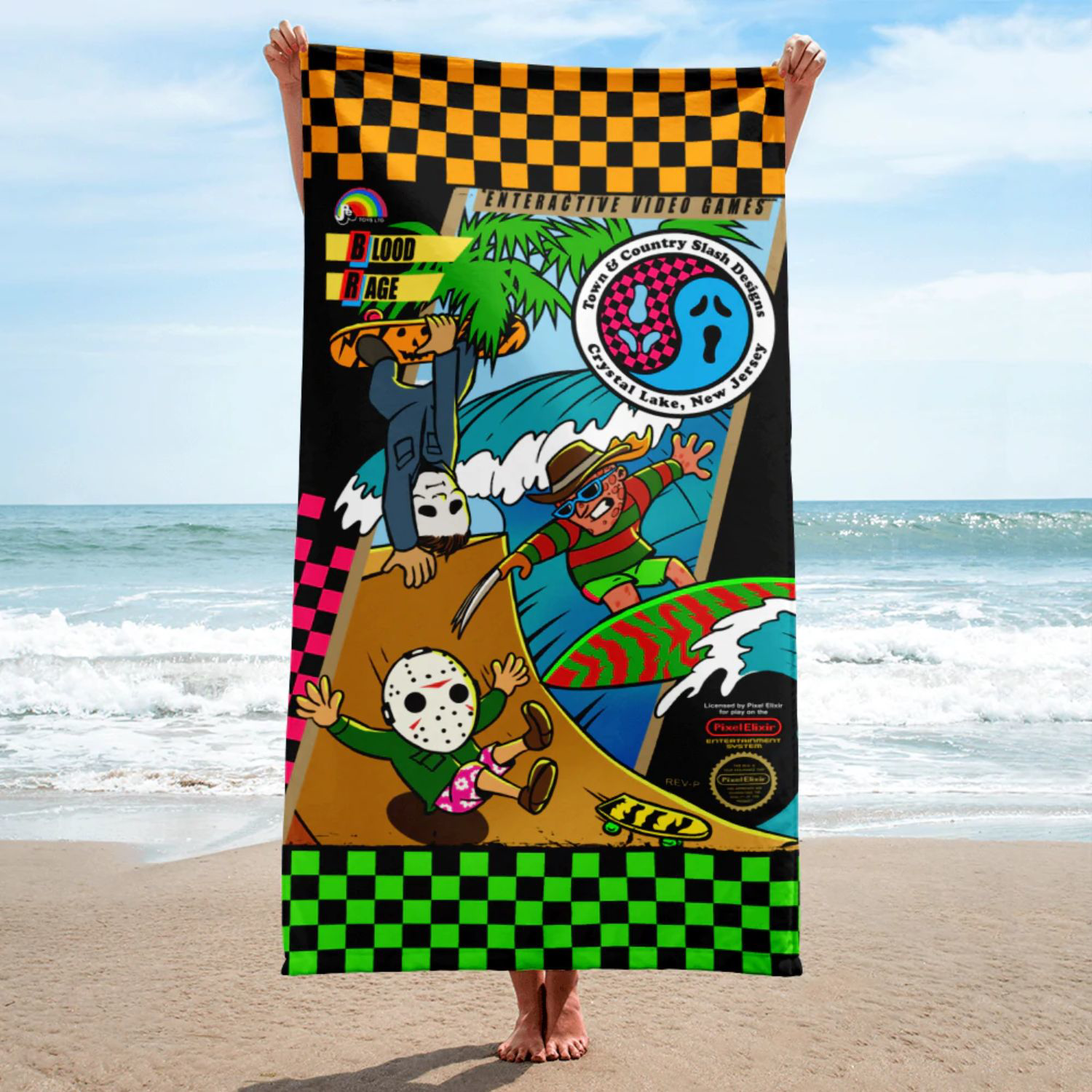 25"x 50" Sublimated Microfiber Terry Beach Towel 3