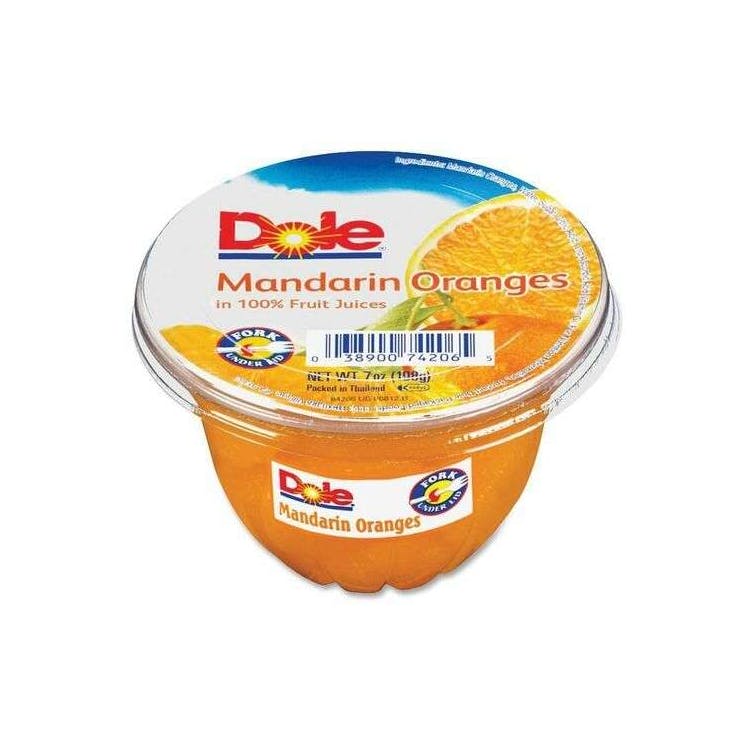 Dole Fruit Cups - Mandarin Oranges 7 oz 12 Pack 1