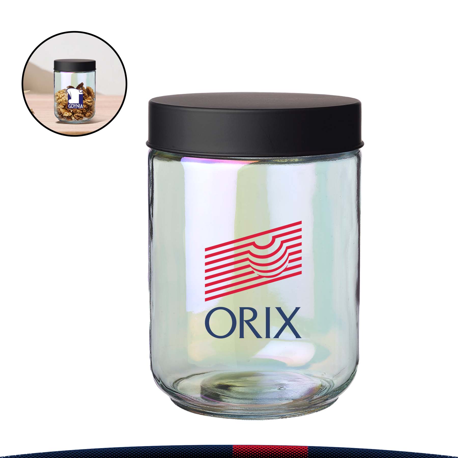 33 oz. Zelar Iridescent Glass Jars 2