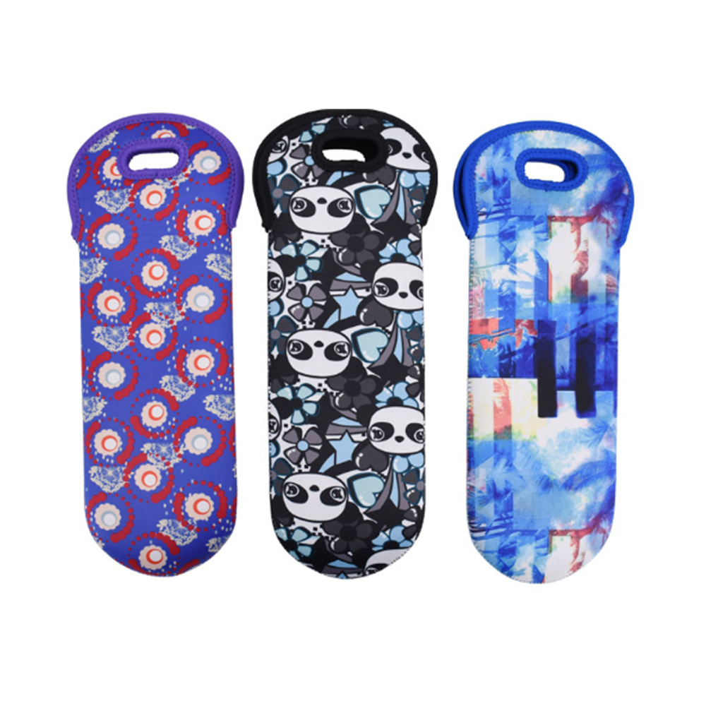 Neoprene Wine Champagne Bottle Tote Bag 1