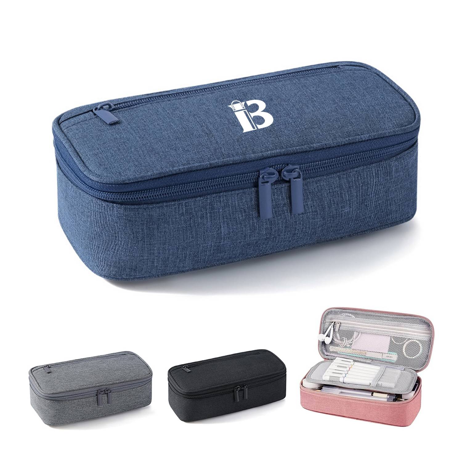 Large Pencil Pouch with Zipper Compartments 5