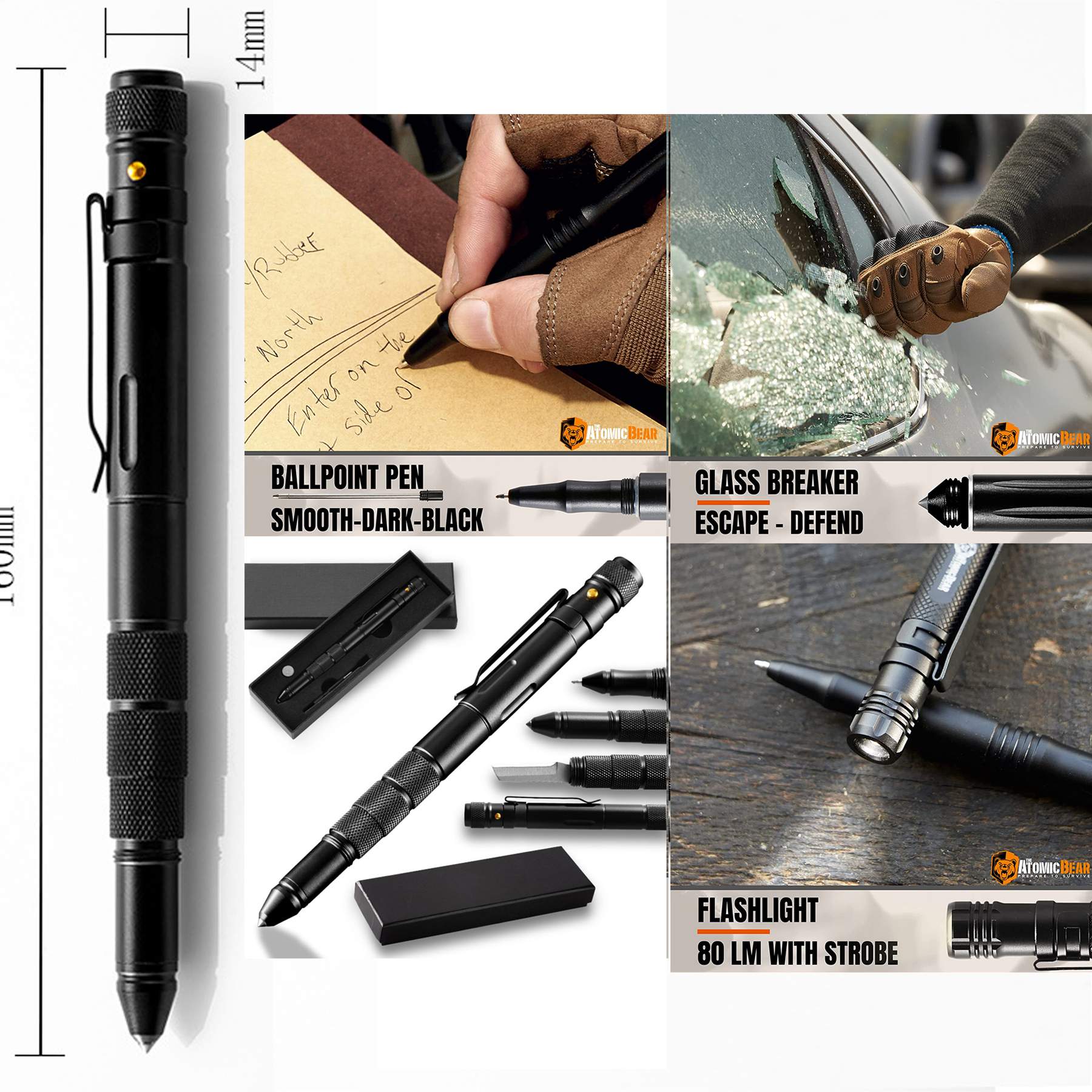 Flashlight Survival Pen