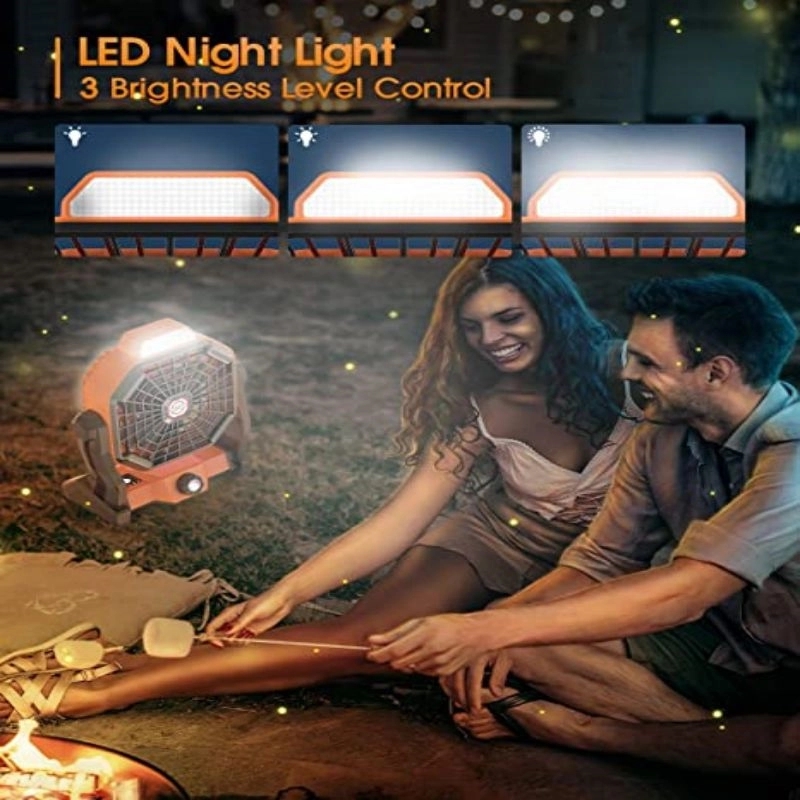 Portable Fan With Led Light & Hook 3
