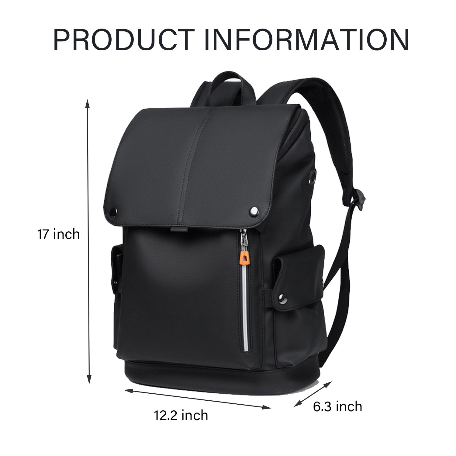 Oxford Waterproof Buckle-Flap Backpack 2