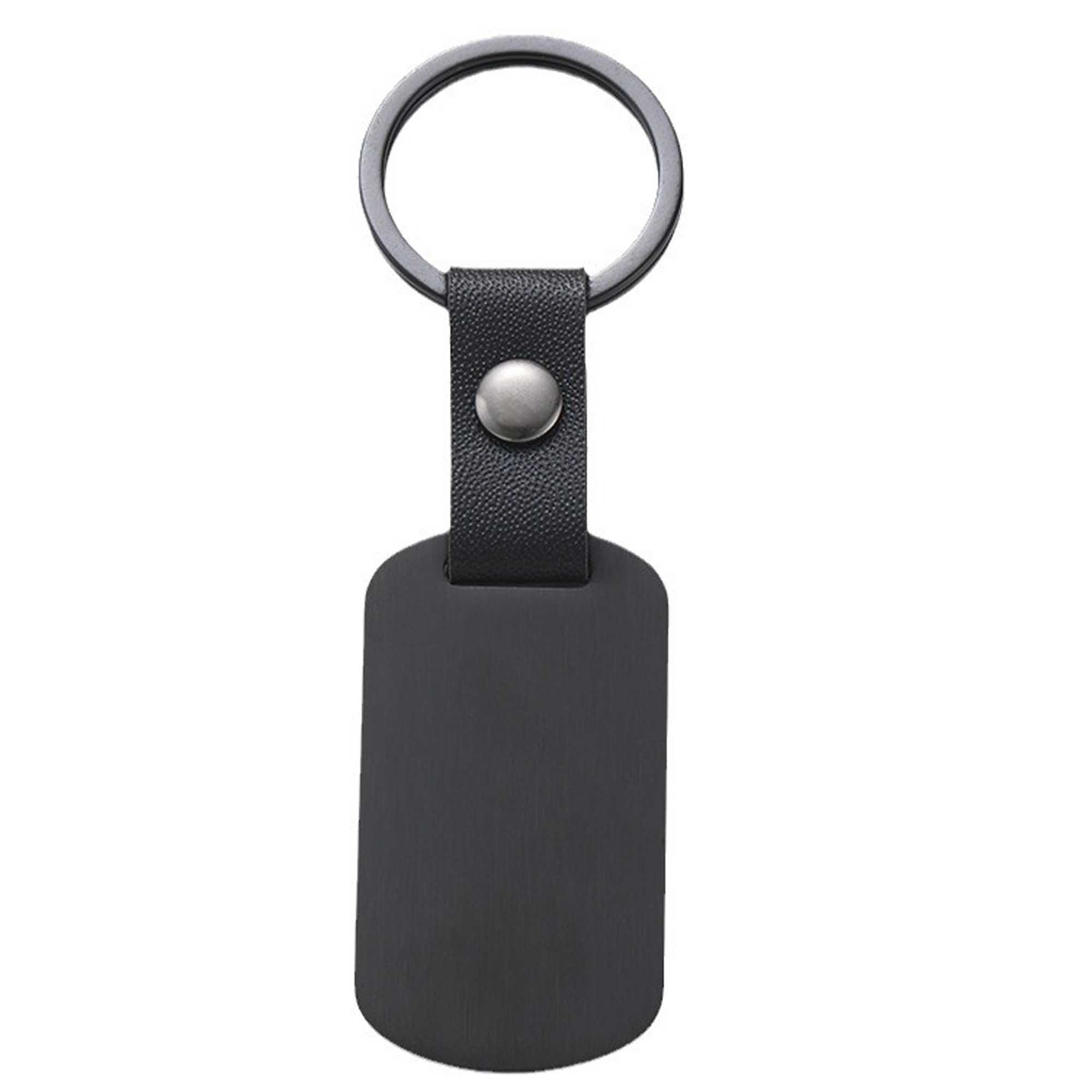 Metal PU Leather Keychains Keyring 3