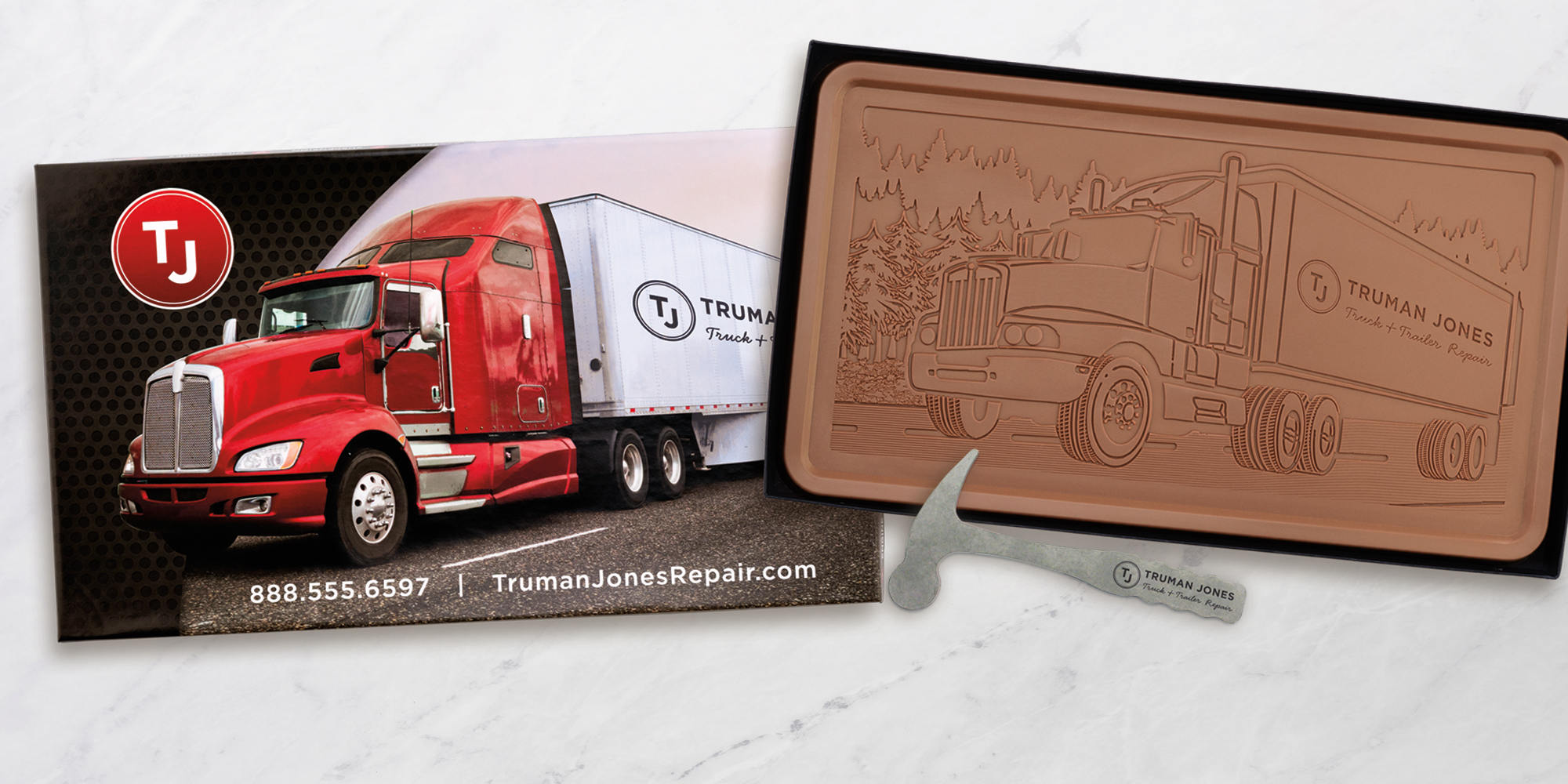 Giant 2lb. Engraved Chocolate Bar – Classic Packaging