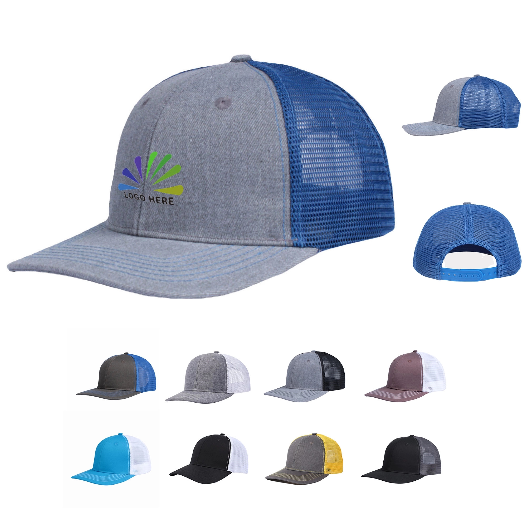 Classic Adjustable Snapback Trucker Cap 17