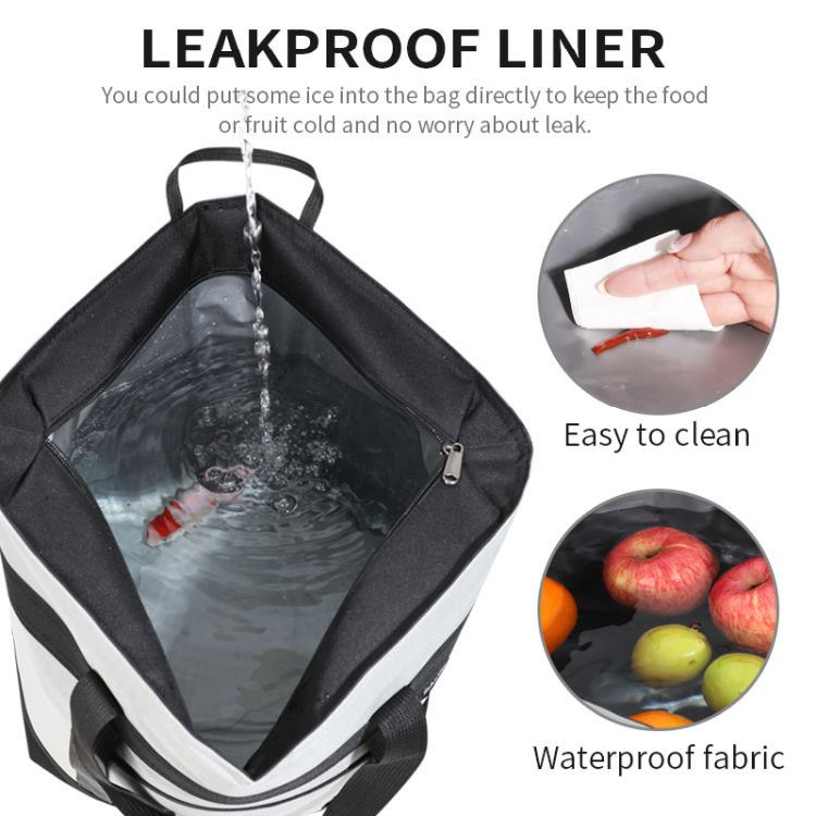 High-Capacity Foldable Tote Cooler Pizza Insulation Bag 2