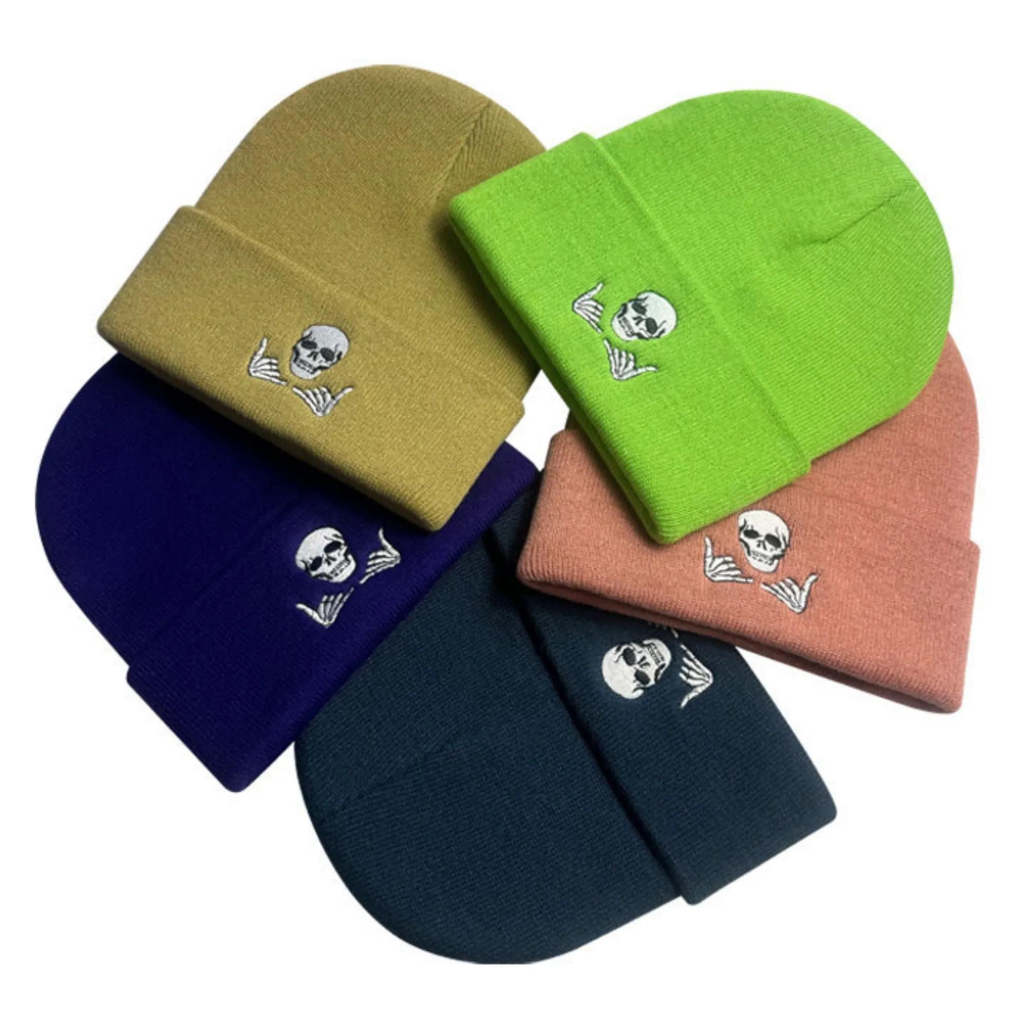 Warm Unique Skull Pattern Beanie Knit Winter Hat 5