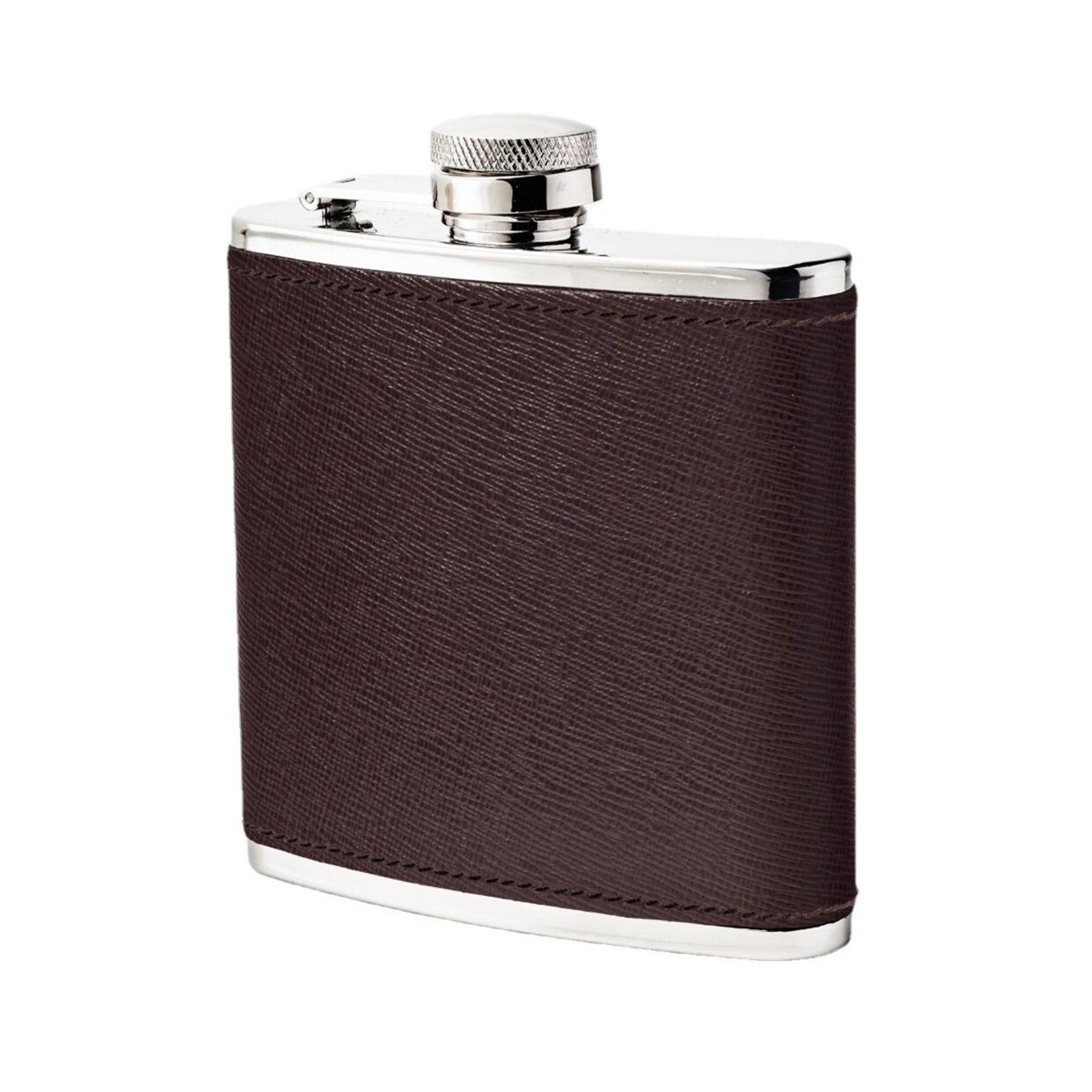 6 oz Stainless Steel Colourful Leatherette Hip Flask 6