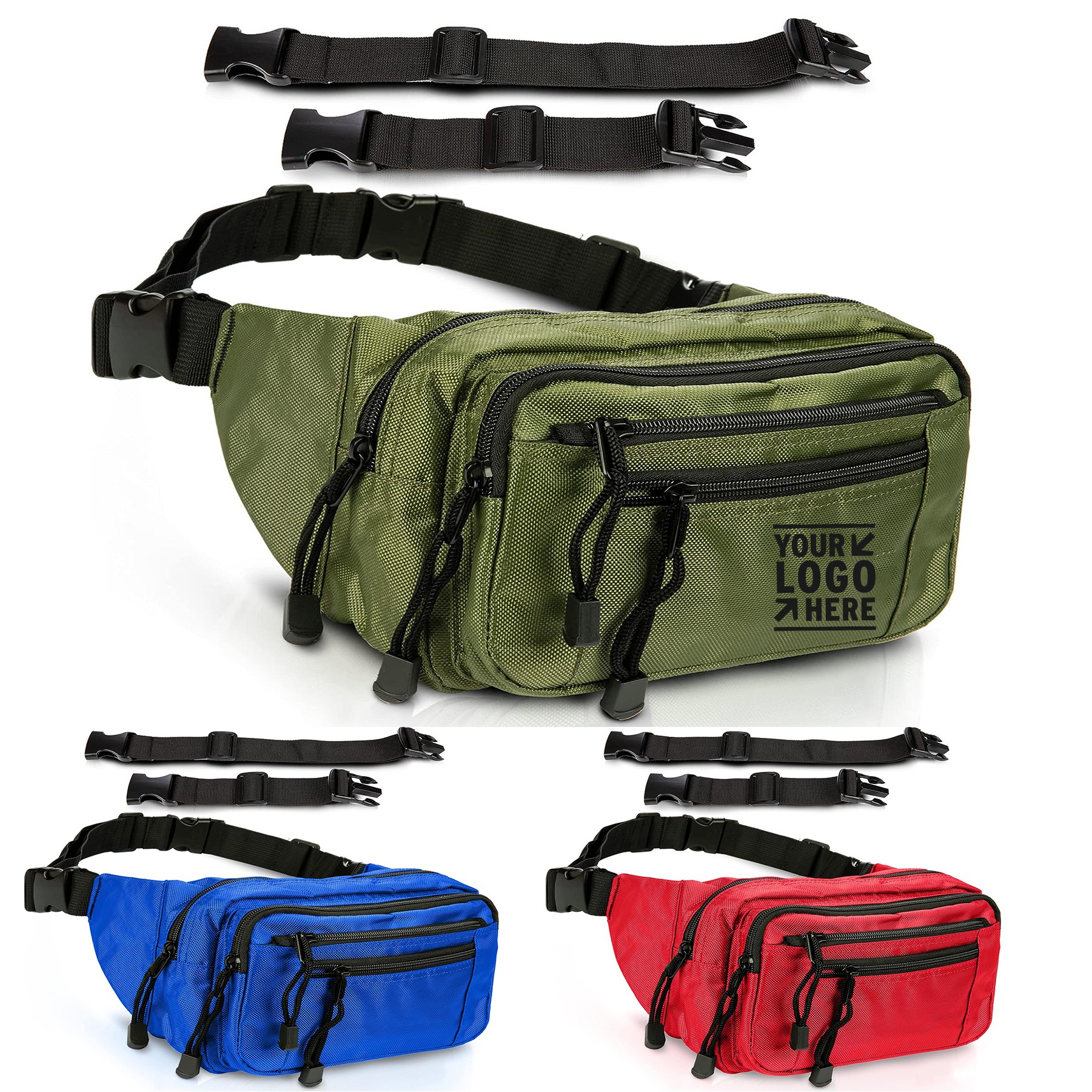 Men Women Waterproof Fanny Waist Hip Belt Army Pack Large Bum Bag 3