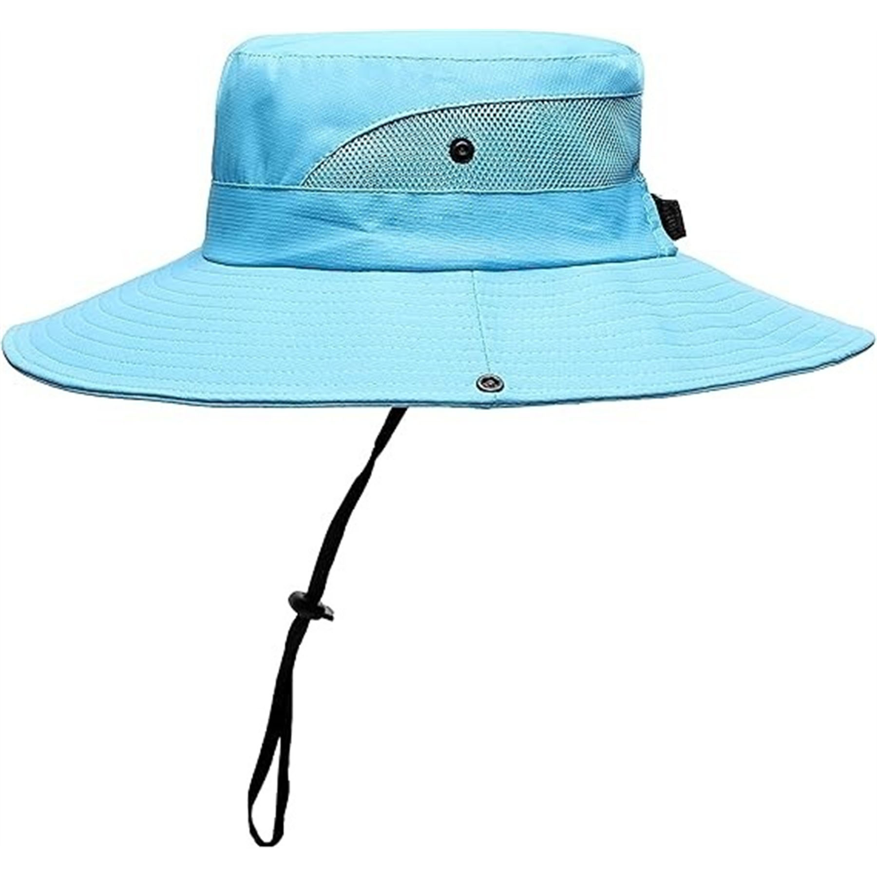 Womens Summer Foldable Cool Mesh Ponytail Bucket Hat 18