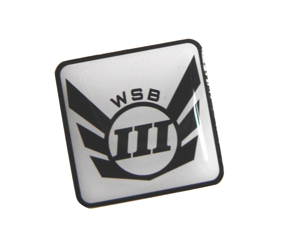 1 inch Square Epoxy-Domed Bronze Badge Lapel Pin 1
