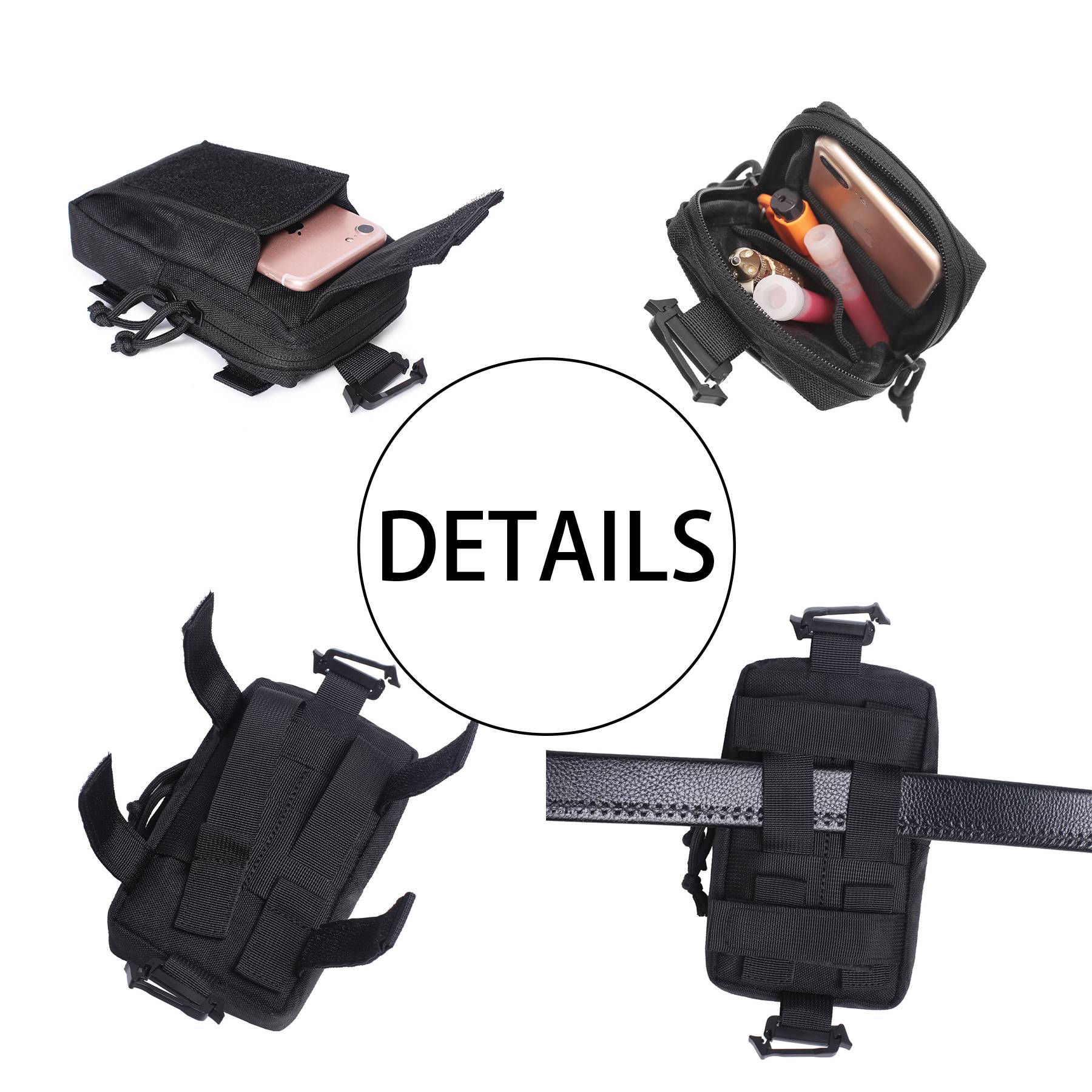 Nylon Outdoor Tactical Belt PhoneMini Waist Pack 11