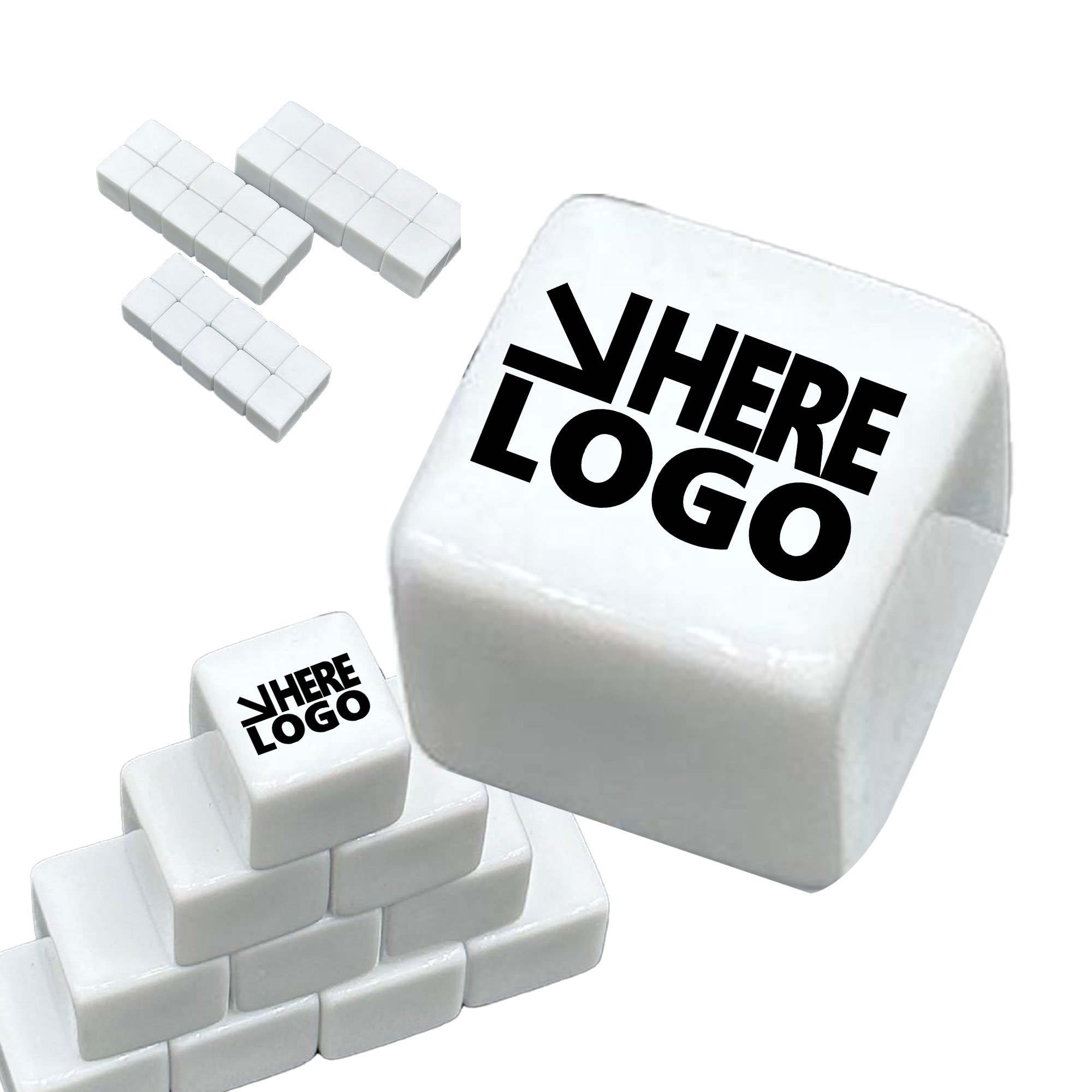 MOQ 100 Custom White Acrylic Dice 2