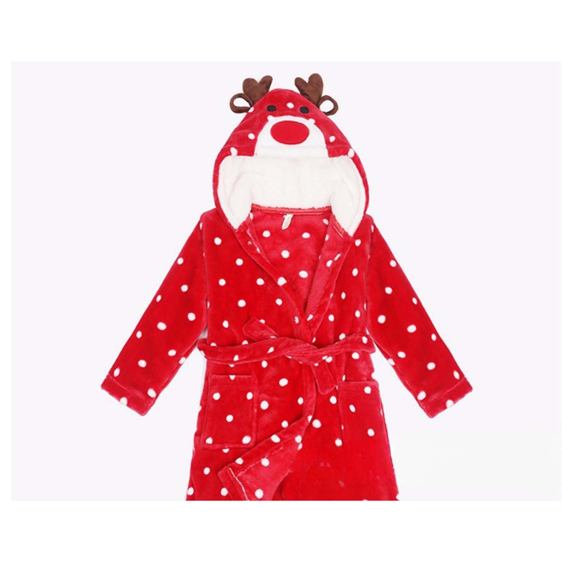 Unisex Baby Plush Animal Face Robe 2