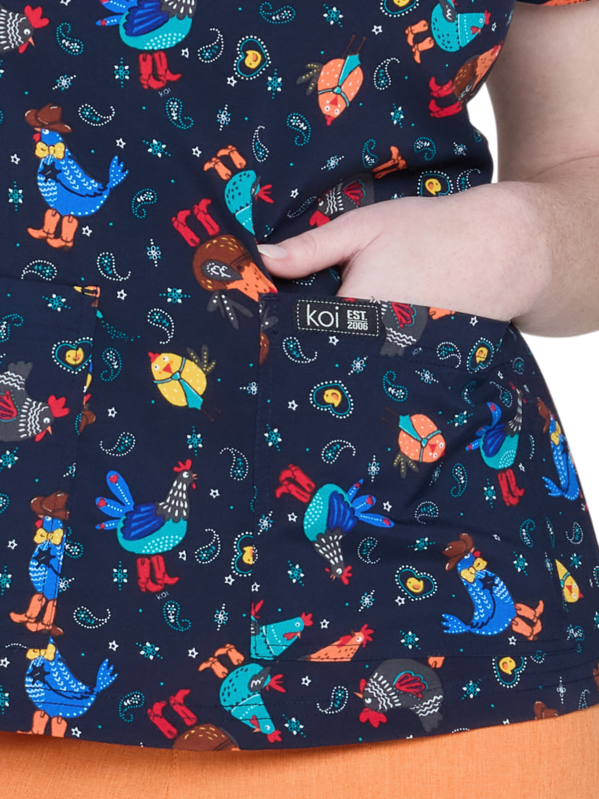 koi - Basics - Women's Two-Pocket Athletic-Inspired, Breathable Mesh Leslie Top 28