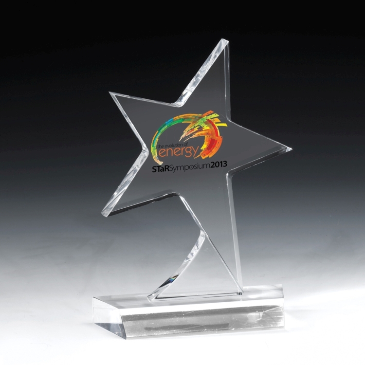 Standing Star Award - 4 Color Process - (5" x 7" x ¾") 3