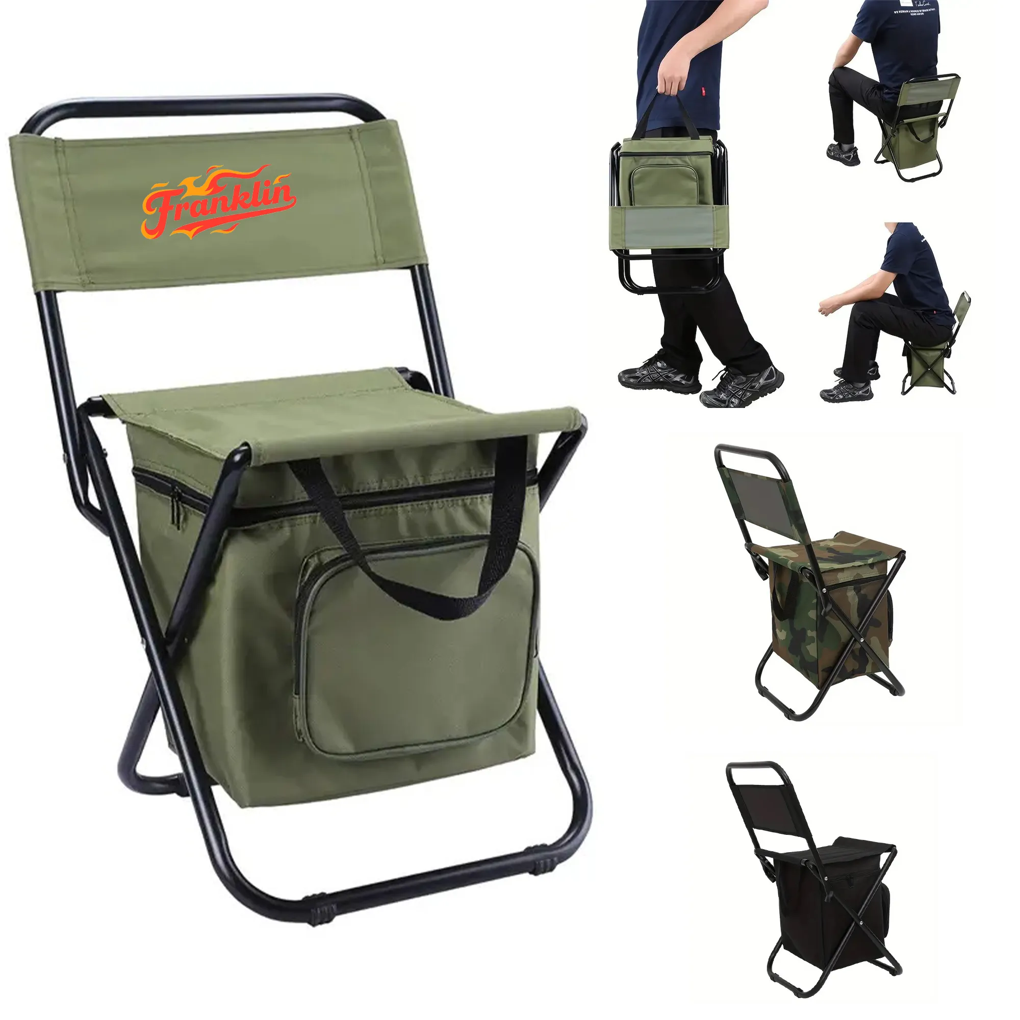 MOQ20 Portable 3-in-1 Outdoor Folding Chair with Cooler Bag 3