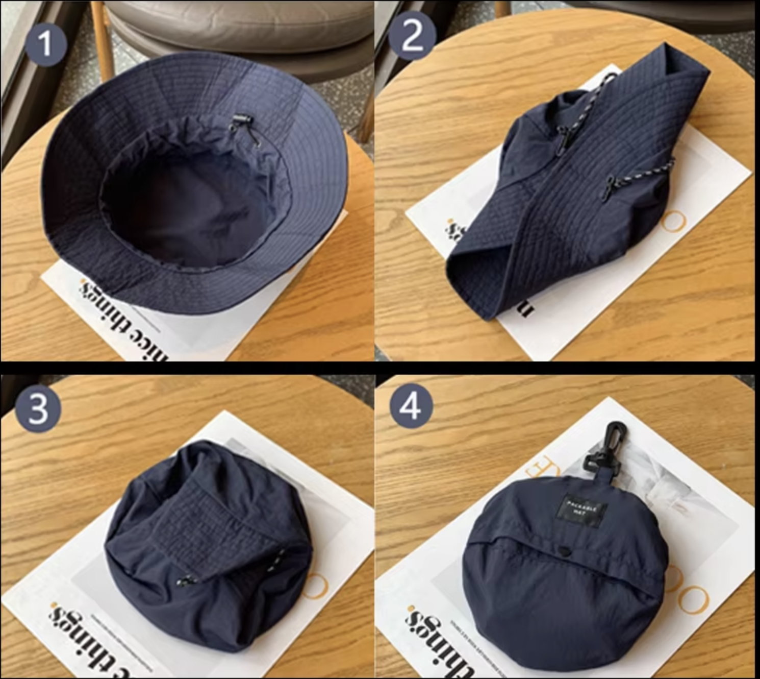 Unisex Foldable Bucket Hat With Storage Bag 6