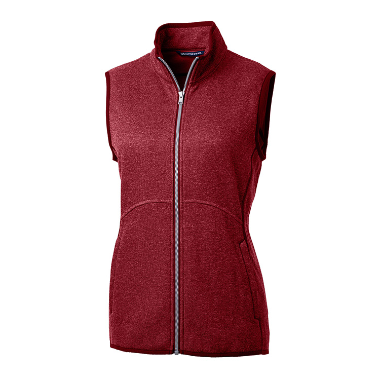 Cutter & Buck Ladies Mainsail Sweater-Knit Full Zip Vest 3
