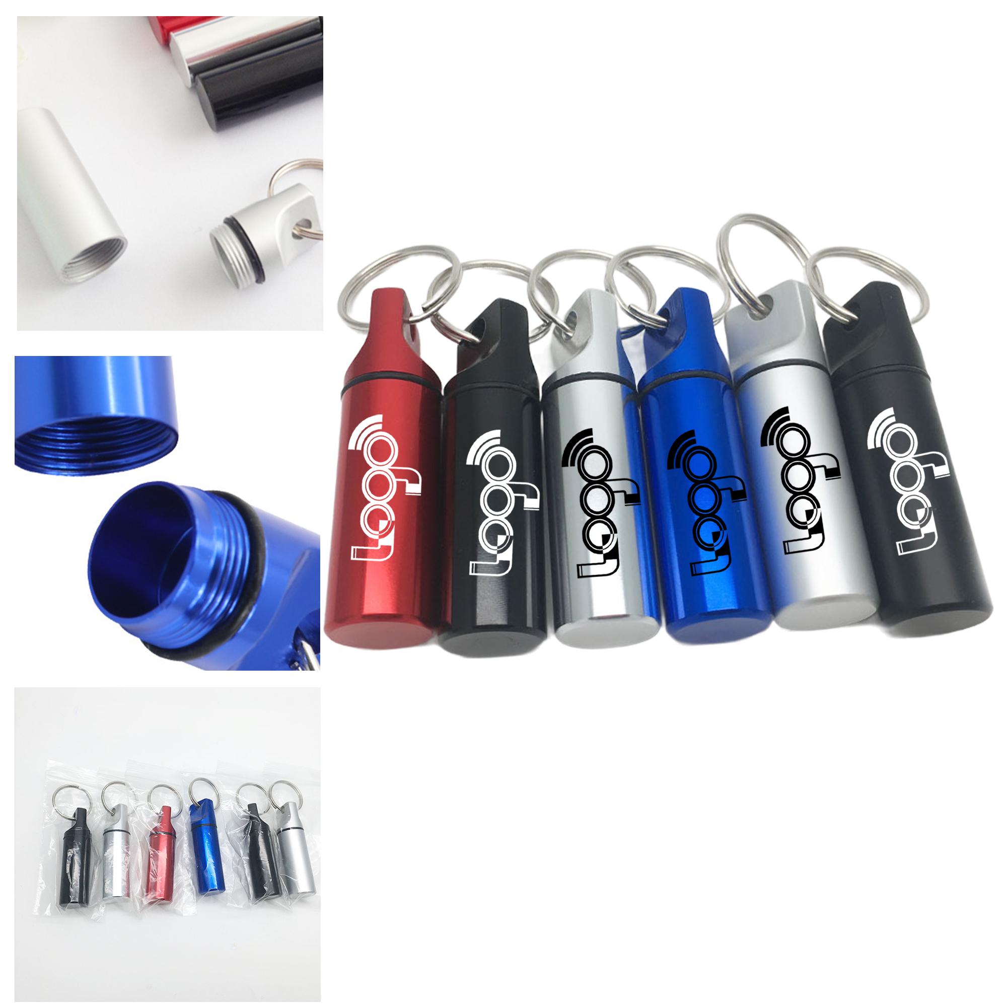 Durable Aluminum Waterproof Pill Tube 6