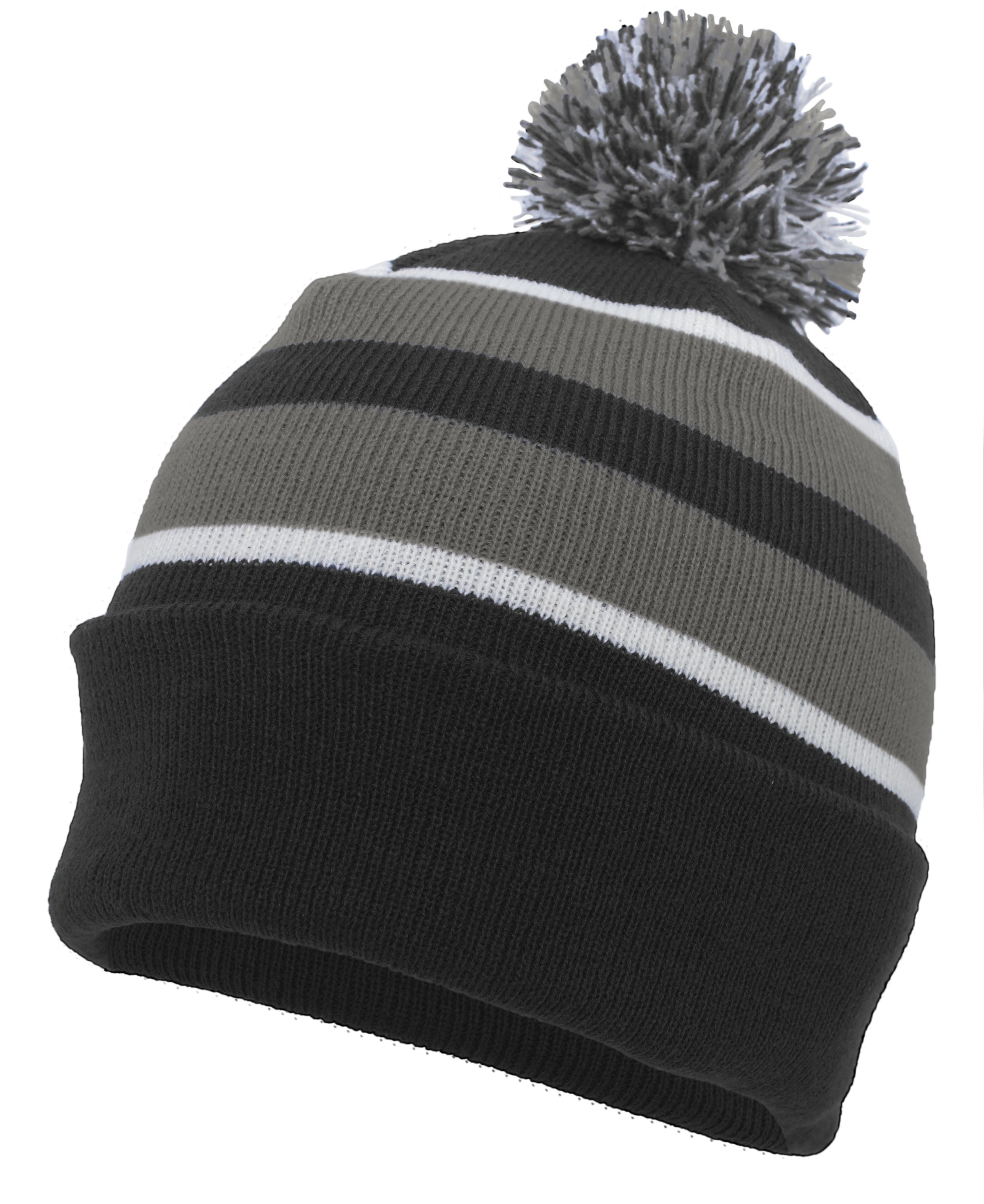 Knit Fold Over Pom-Pom Beanie 1