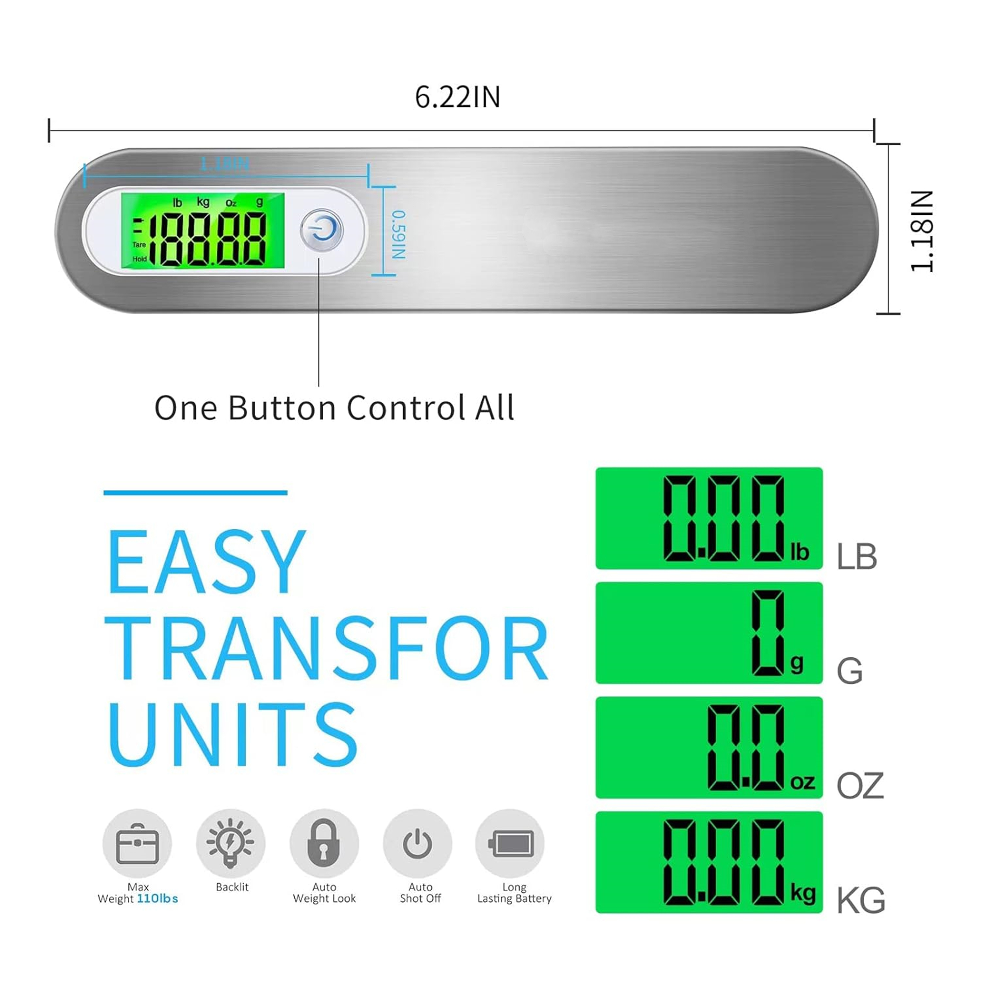 Portable Digital Weight Scale With Hook 2