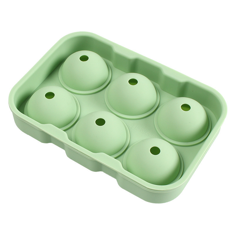 6 Hole Round Silicone Ice Cube Mold 6