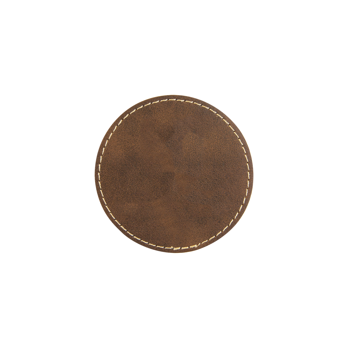 3" Rustic/Gold Leatherette Round Patch with Adhesive 2