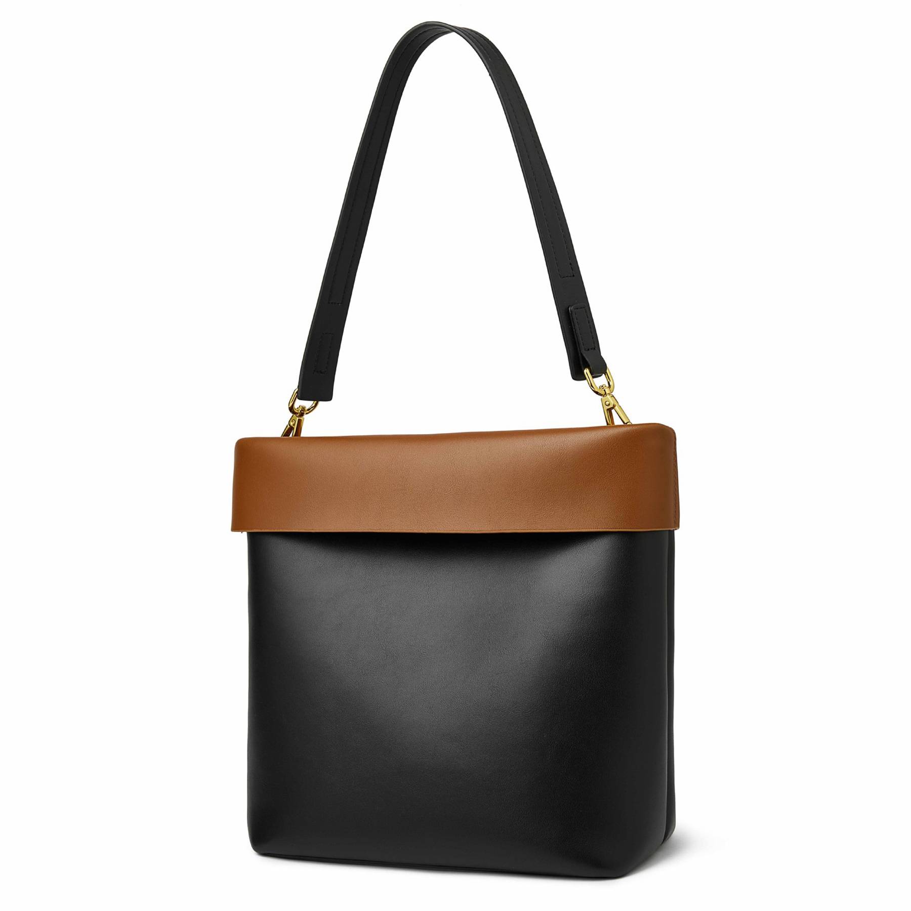 Genuine Leather Color-block shoulder commuter cross-body bag 6