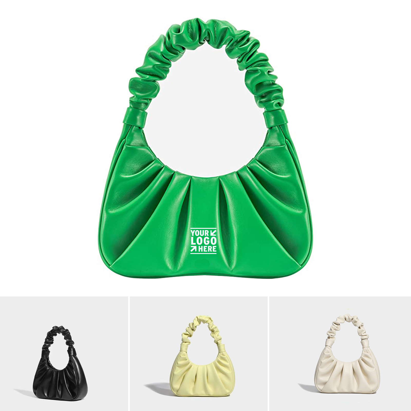 Women's Ruched Hobo Handbag 2