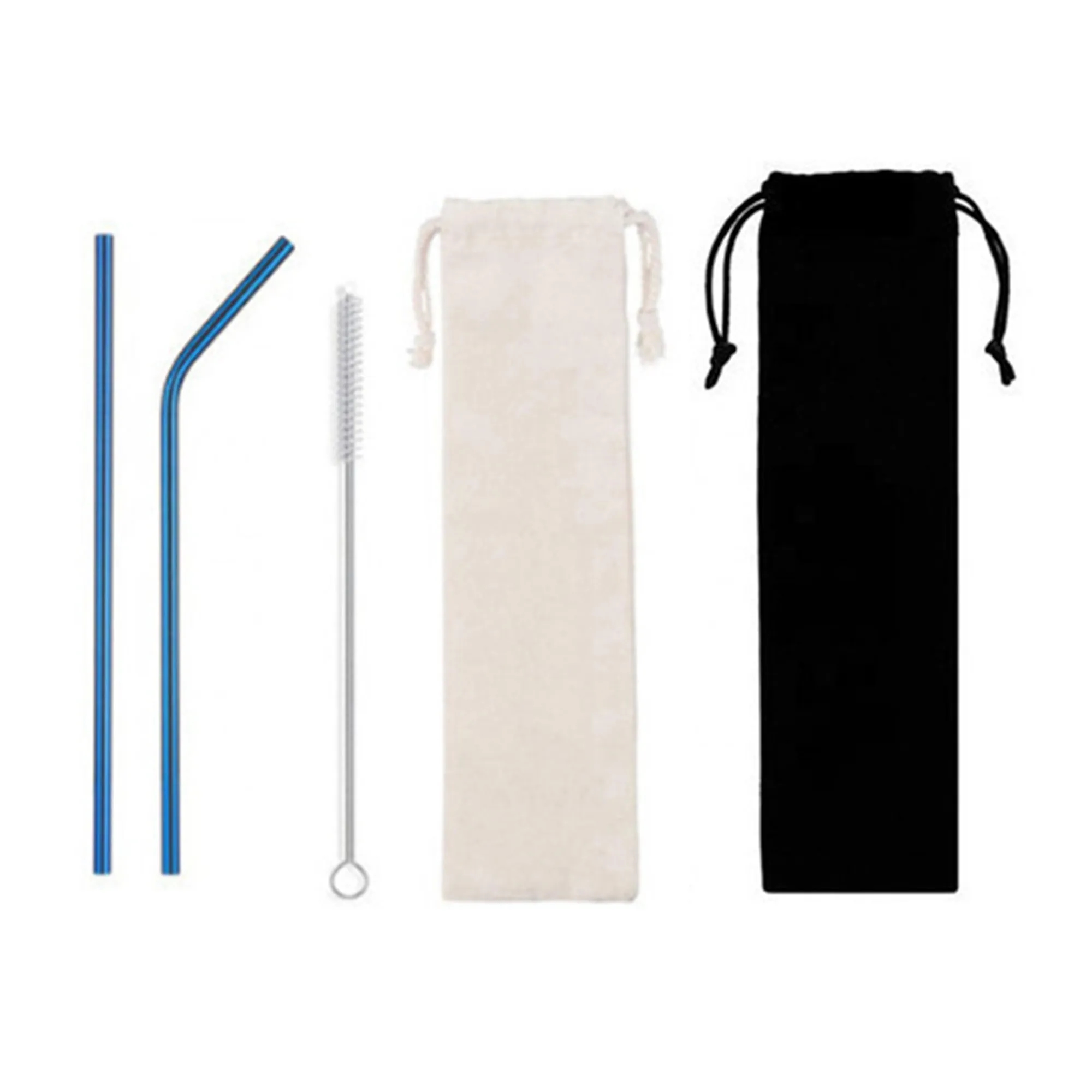 3 In 1 Reusable Stainless Steel Straw Set 12