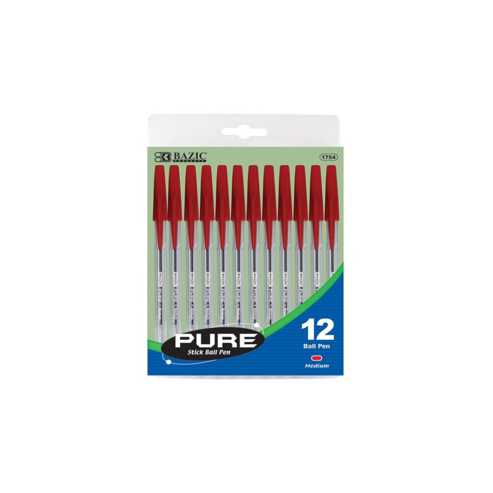 Ballpoint Pens - 12 Count Red 1