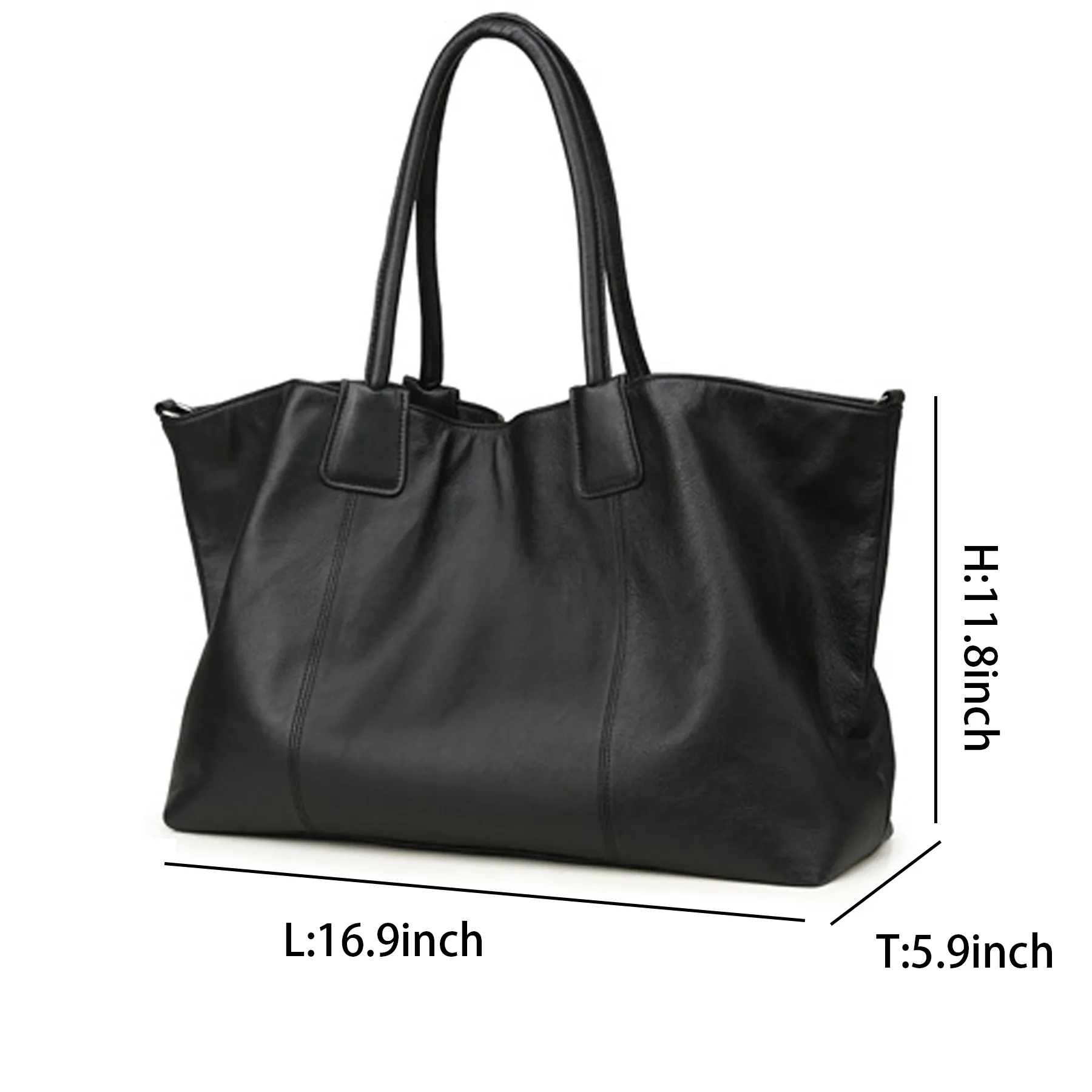 Soft Genuine Leather Top-handle Purse for Women 4