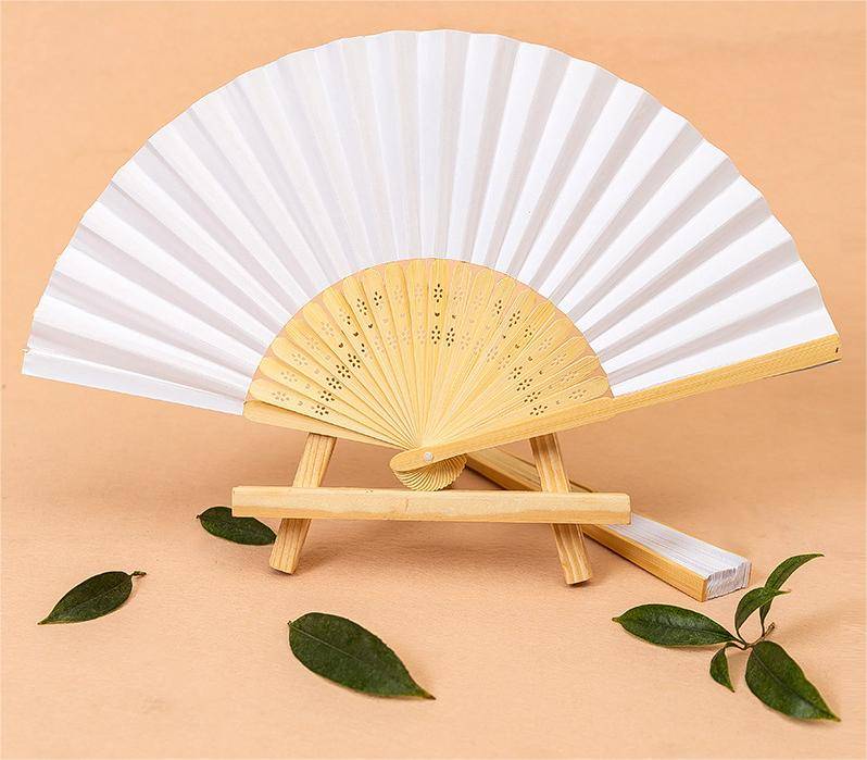 Multicolor Bamboo Folding Paper Fan 3