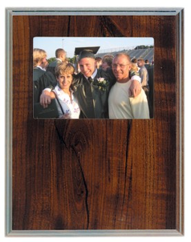 7" x 9" Cherry Finish Slide-In Frame Plaque 2