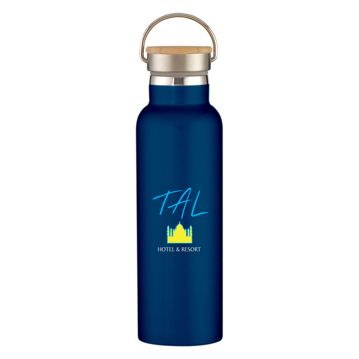21 Oz. Tipton Recycled Stainless Steel Bottle With Bamboo Lid, custom water bottle with logo imprint 10