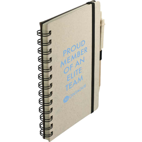 FSC® Mix 5" x 7" Wheat Straw Notebook with Pen 27