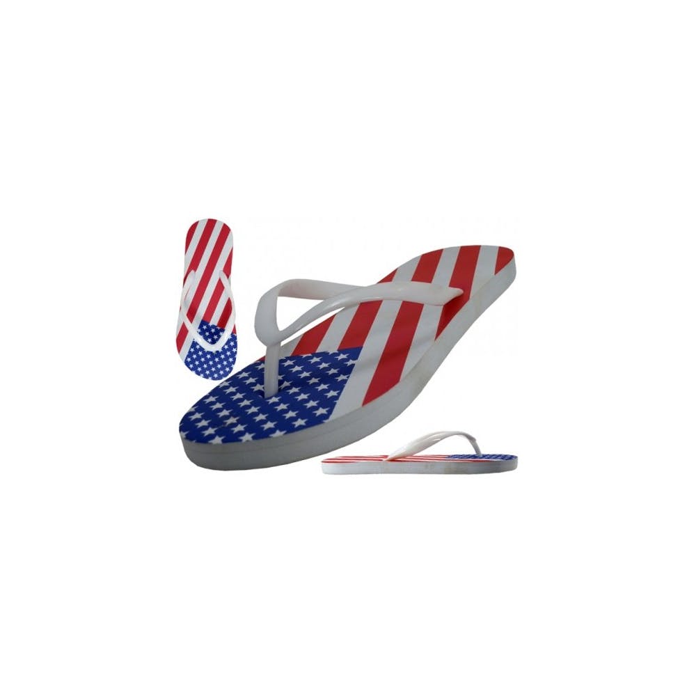 Women's U.S. Flag Print Flip Flops - Assorted Sizes 1