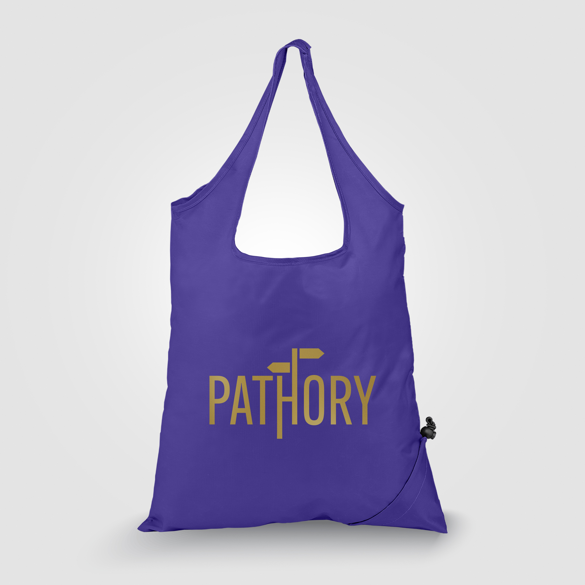 Capri - Foldaway Shopping Tote Bag - 210D Polyester - Metallic imprint 1