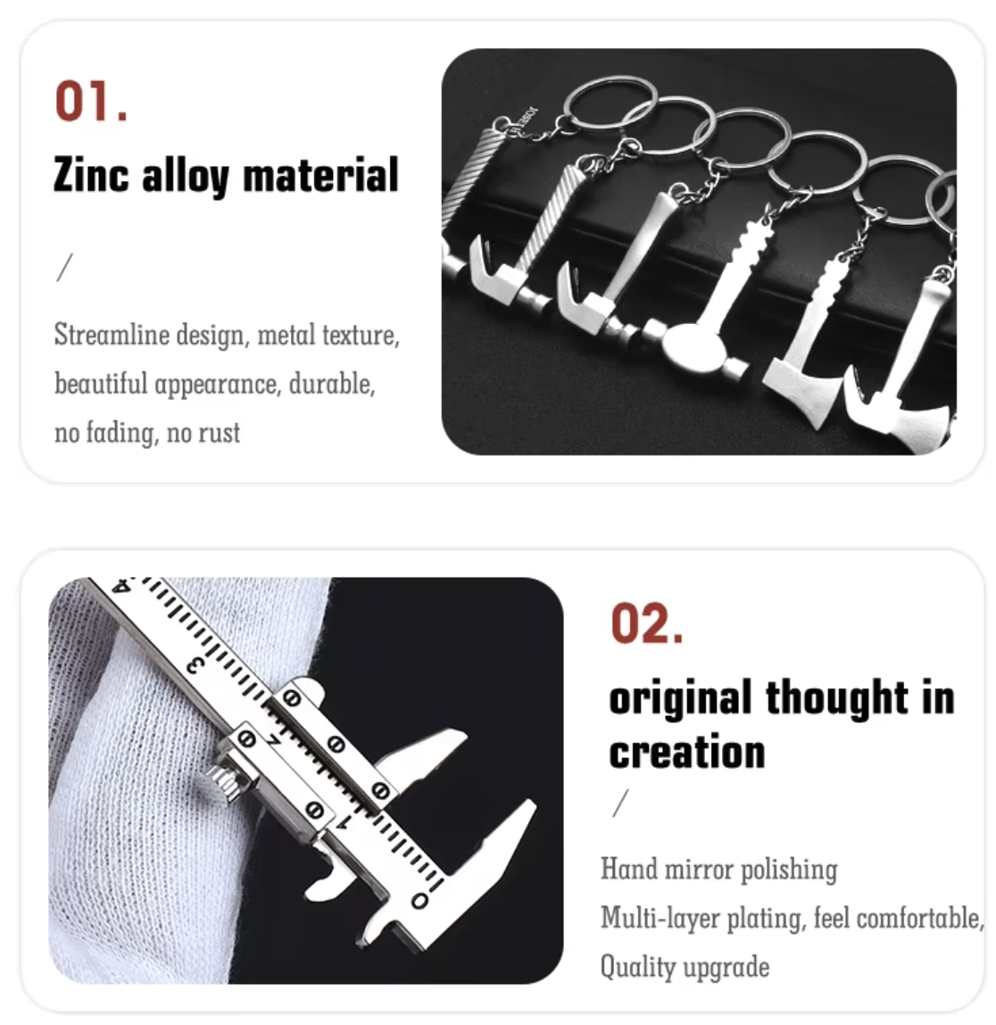 Metal Mini Tool Hardware Keychain 3