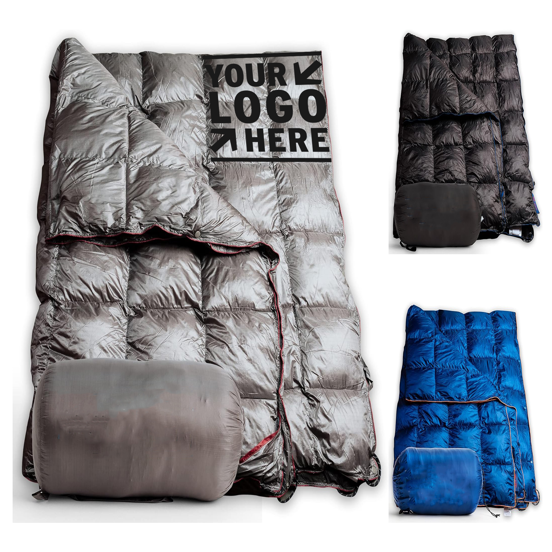 1 Person Backpacking Quilt Down Alternative Packable Lightweight Camping Puffy Blanket 2