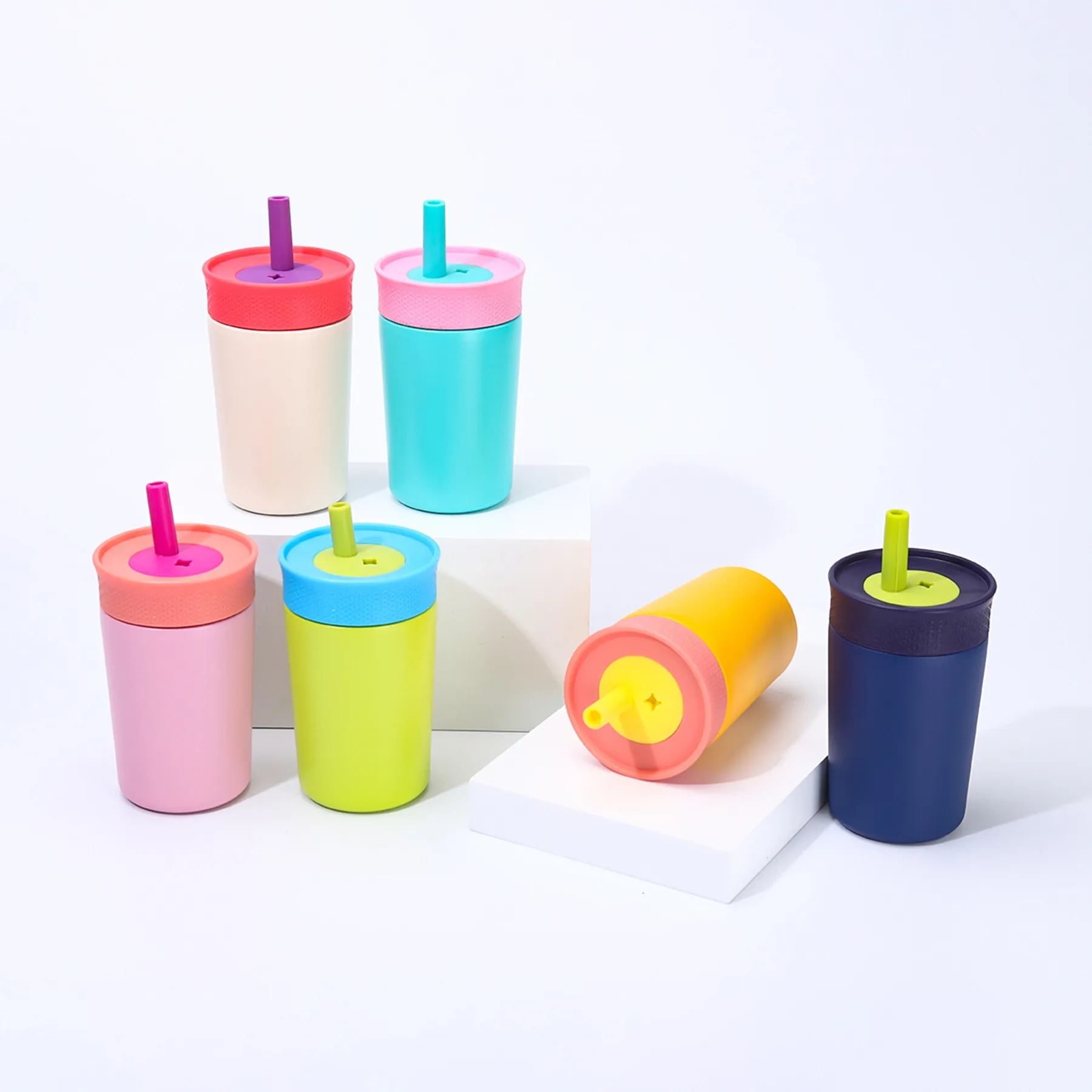 12 Oz. Stainless Steel Kid Vacuum Water Tumbler with Straw 2