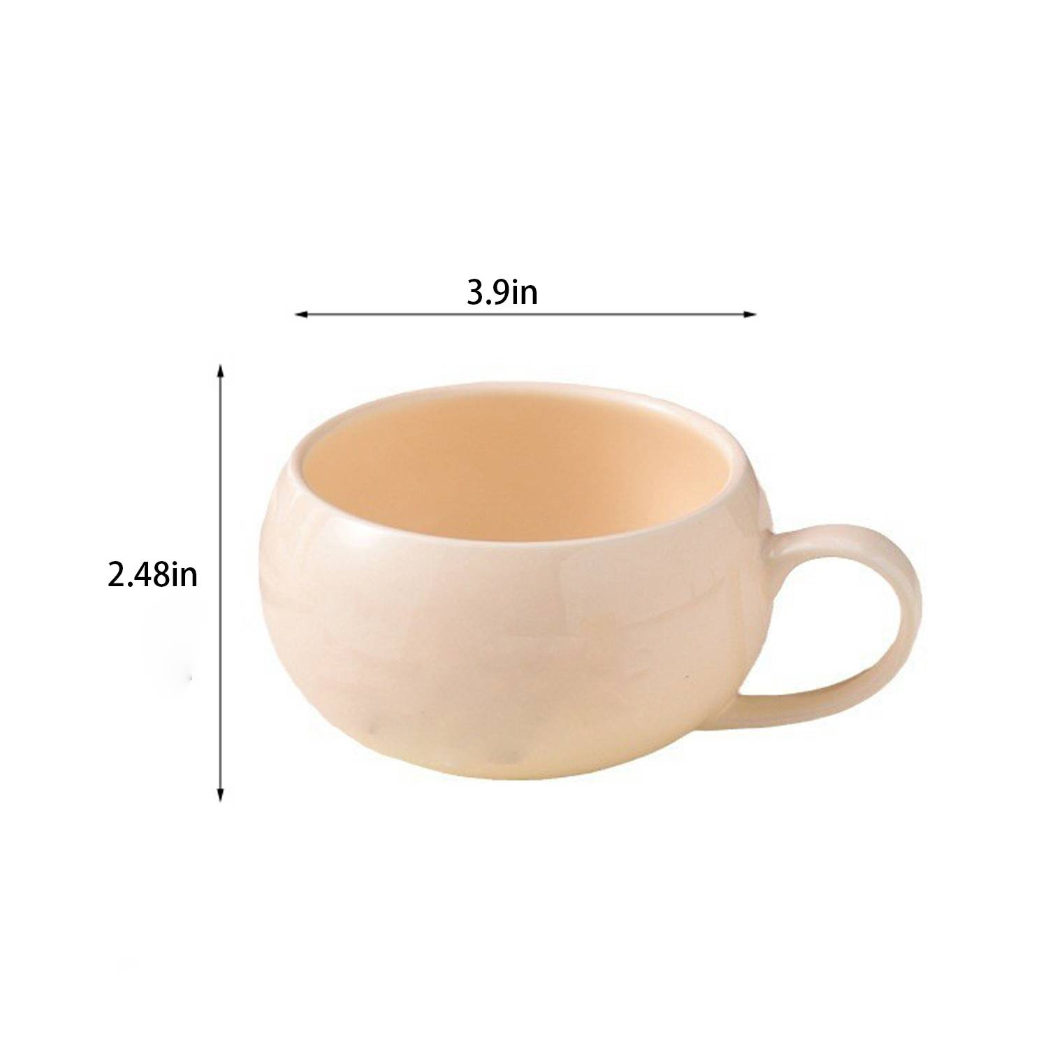 11oz Children's Breakfast Milk Oatmeal Ceramic Ball Cup 6