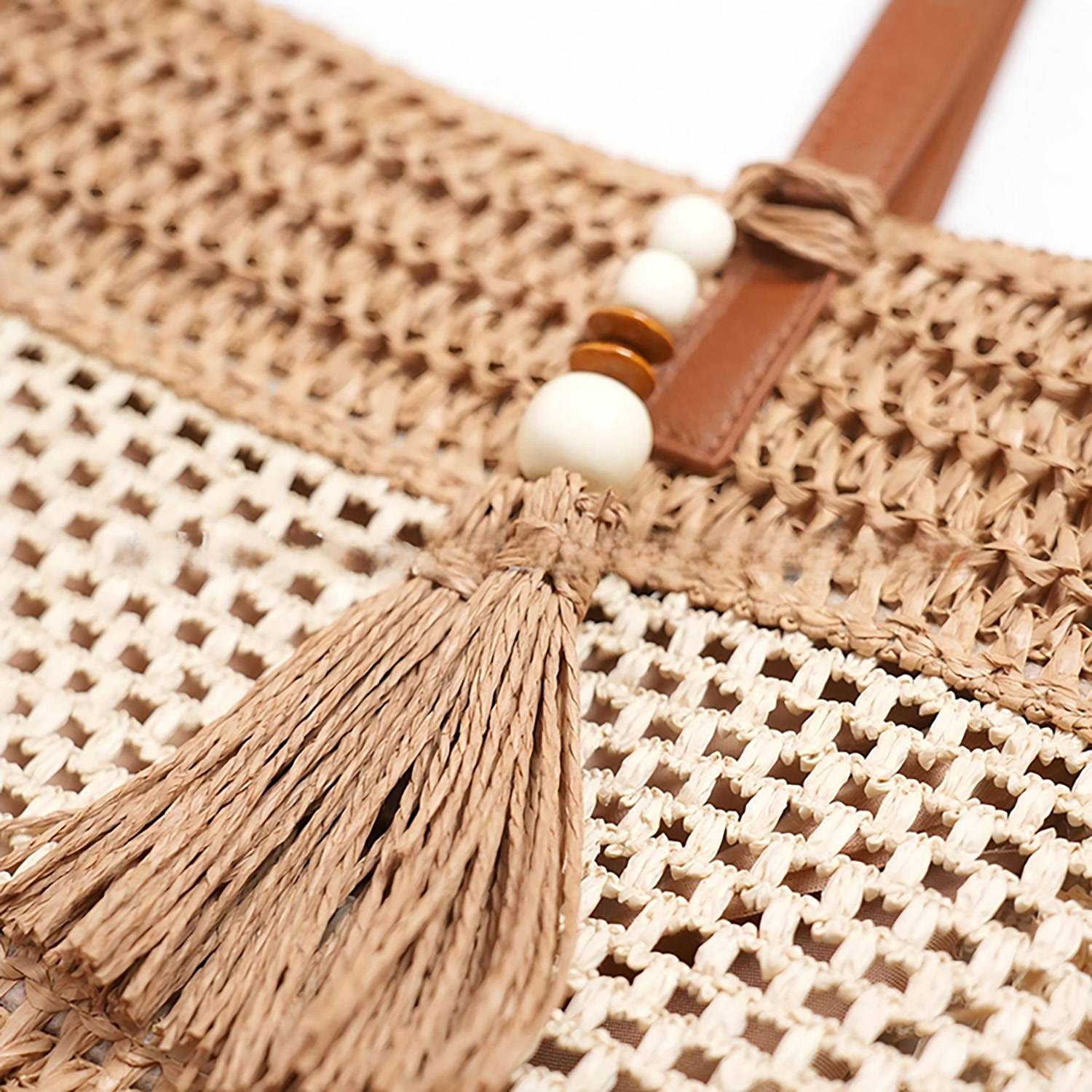 Skeleton Shoulder Straw Bag 7