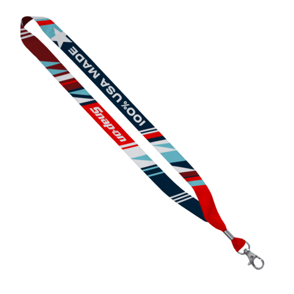 USA Made 0.75" Dye-Sublimated Lanyard with Zinc Crimp & Zinc Split-Ring 41