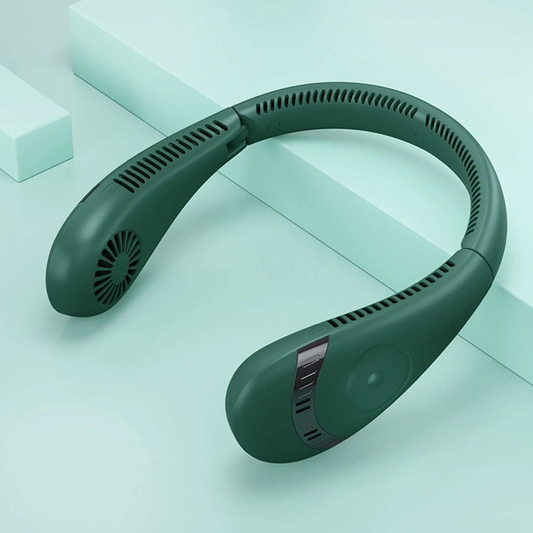 4000 mAh Foldable Summer Hanging Neck Fan 7